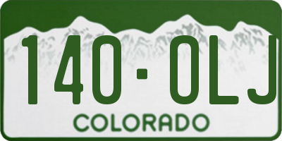 CO license plate 140OLJ