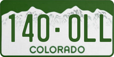 CO license plate 140OLL