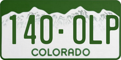 CO license plate 140OLP