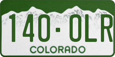 CO license plate 140OLR