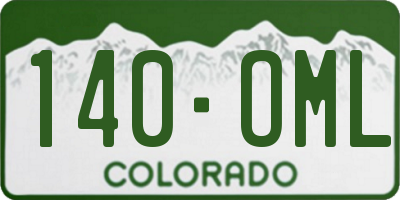 CO license plate 140OML