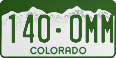CO license plate 140OMM