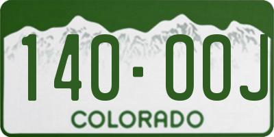CO license plate 140OOJ