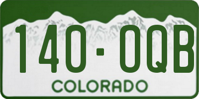 CO license plate 140OQB