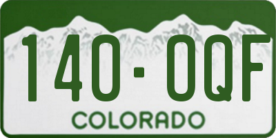 CO license plate 140OQF