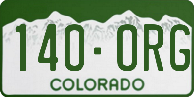 CO license plate 140ORG