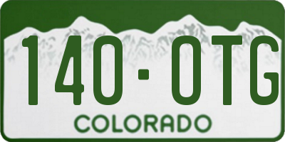 CO license plate 140OTG