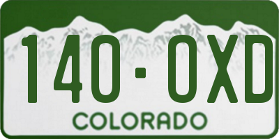 CO license plate 140OXD