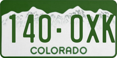 CO license plate 140OXK