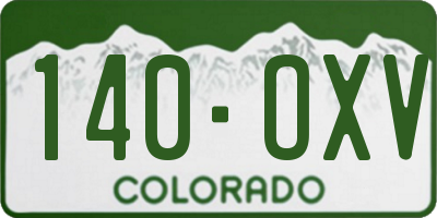 CO license plate 140OXV