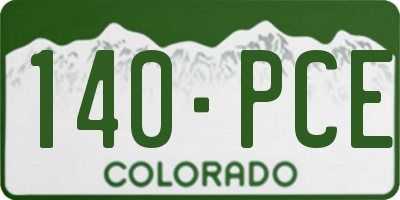 CO license plate 140PCE