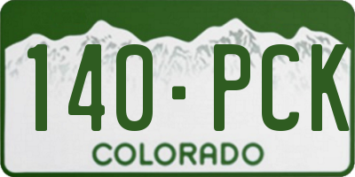 CO license plate 140PCK
