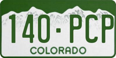 CO license plate 140PCP