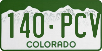 CO license plate 140PCV