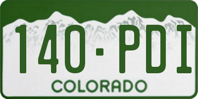 CO license plate 140PDI