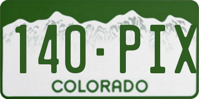 CO license plate 140PIX
