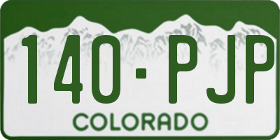 CO license plate 140PJP