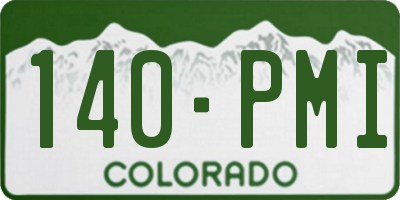 CO license plate 140PMI