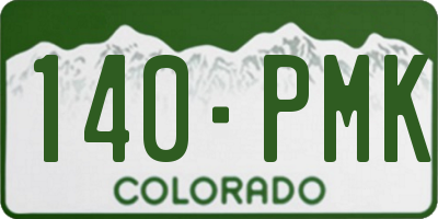 CO license plate 140PMK