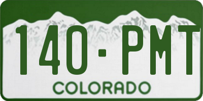 CO license plate 140PMT