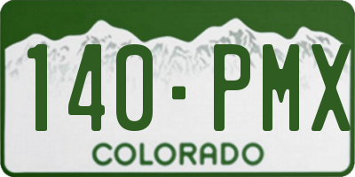 CO license plate 140PMX