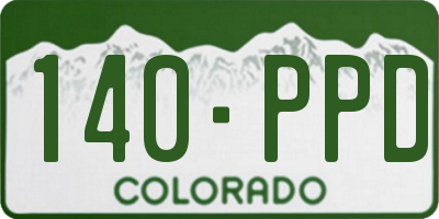 CO license plate 140PPD