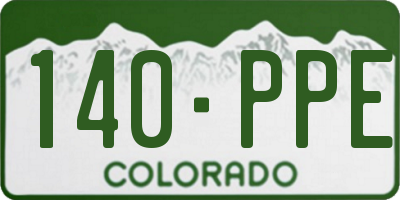 CO license plate 140PPE