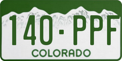 CO license plate 140PPF