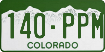 CO license plate 140PPM