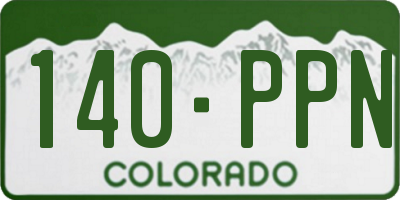 CO license plate 140PPN