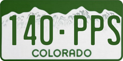 CO license plate 140PPS