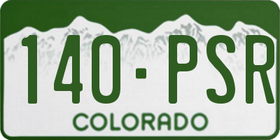 CO license plate 140PSR