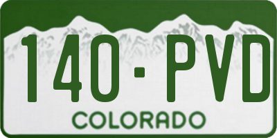 CO license plate 140PVD