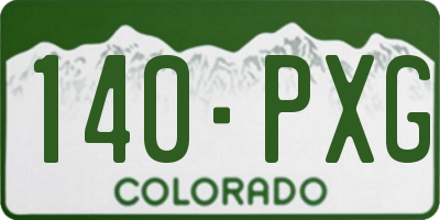 CO license plate 140PXG