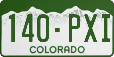 CO license plate 140PXI