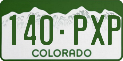 CO license plate 140PXP