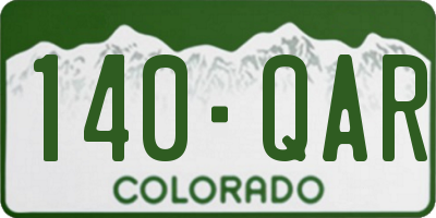 CO license plate 140QAR