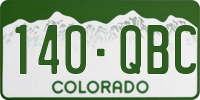 CO license plate 140QBC