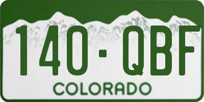 CO license plate 140QBF
