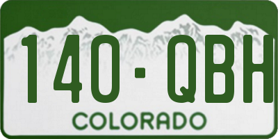CO license plate 140QBH