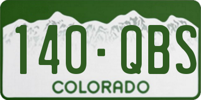CO license plate 140QBS