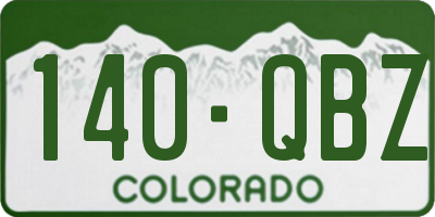 CO license plate 140QBZ