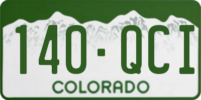 CO license plate 140QCI