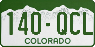 CO license plate 140QCL