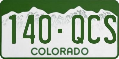 CO license plate 140QCS