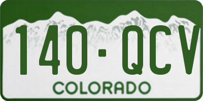CO license plate 140QCV