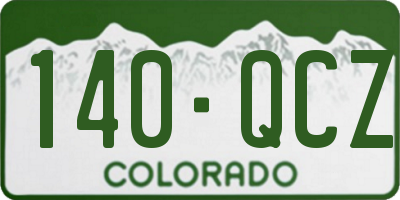 CO license plate 140QCZ