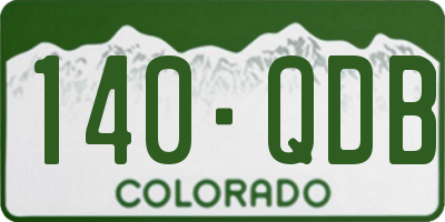 CO license plate 140QDB