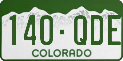 CO license plate 140QDE