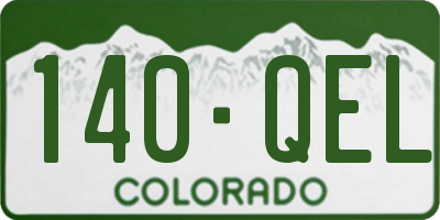 CO license plate 140QEL